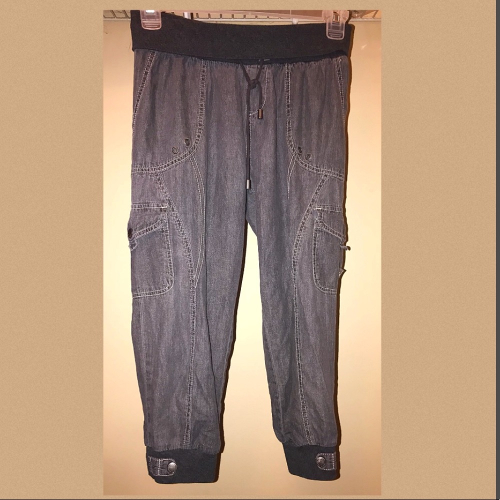 Jogger Chambray cargo Capris xs-s